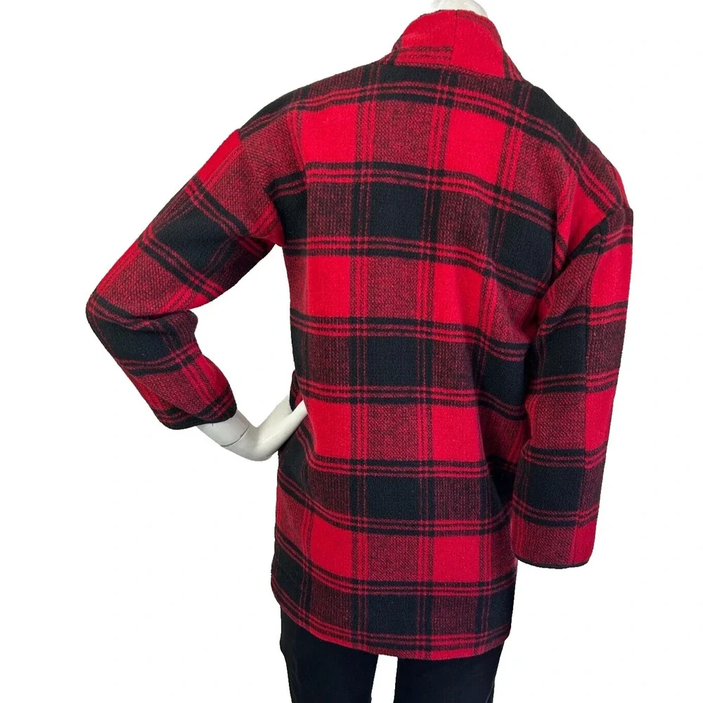 Hayden Girls Los Angeles Buffalo Plaid Jacket Pocket Button Red Size 13/14 EUC